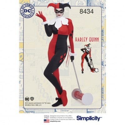 Simplicity Damen Nähmuster 8434 Harley Quinn Kostüm (Simplicity-8434-M)