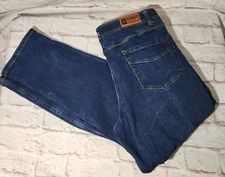 Scandia Woods Men's 36 X 32" Straight Leg Relaxed Denim Jeans Blue Dark 6 Pocket