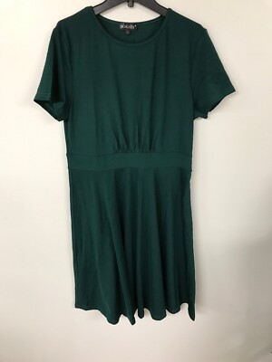 green emerald velvet dress Meilani A-line Empire Dress Forest Green– Selfie Leslie main image 0