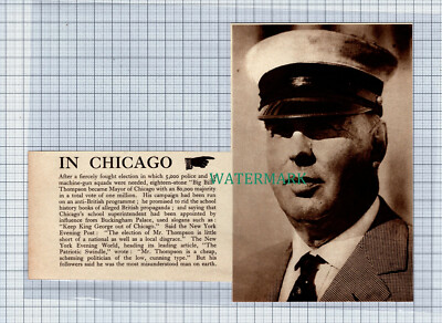 C4432) Big Bill Thompson Mayor of Chicago - 1938 Clip