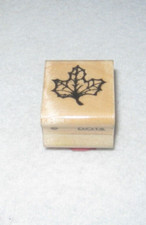 DOTS - Rubber Stamp - Autumn Leaf - Small Size -