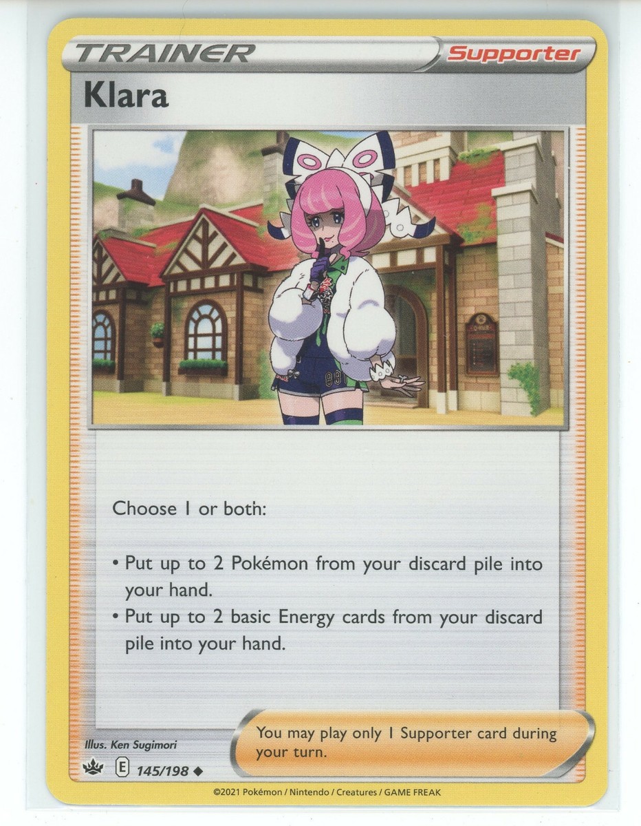 Pokemon 2021 S&S Chilling Reign Trainer: Klara 145/198 Pokemon 2021 S&S Chilling Reign Trainer: Klara 145/198