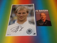 Hans Pflügler Bayern Munich DFB signed autograph on 20x28 photo + 1 postcard
