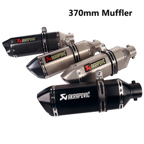 38-51mm Universal Exhaust Tips Sport Motorcycle Muffler Tail Pipe Silencer 370MM