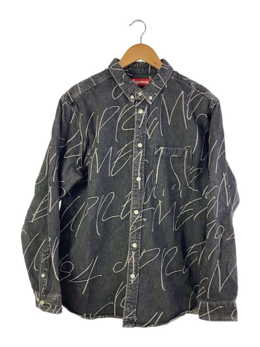 Supreme 23AW Handwriting Jacquard Denim Shirt Long Sleeve Supreme 23AW Handwriting Jacquard Denim Shirt Long Sleeve