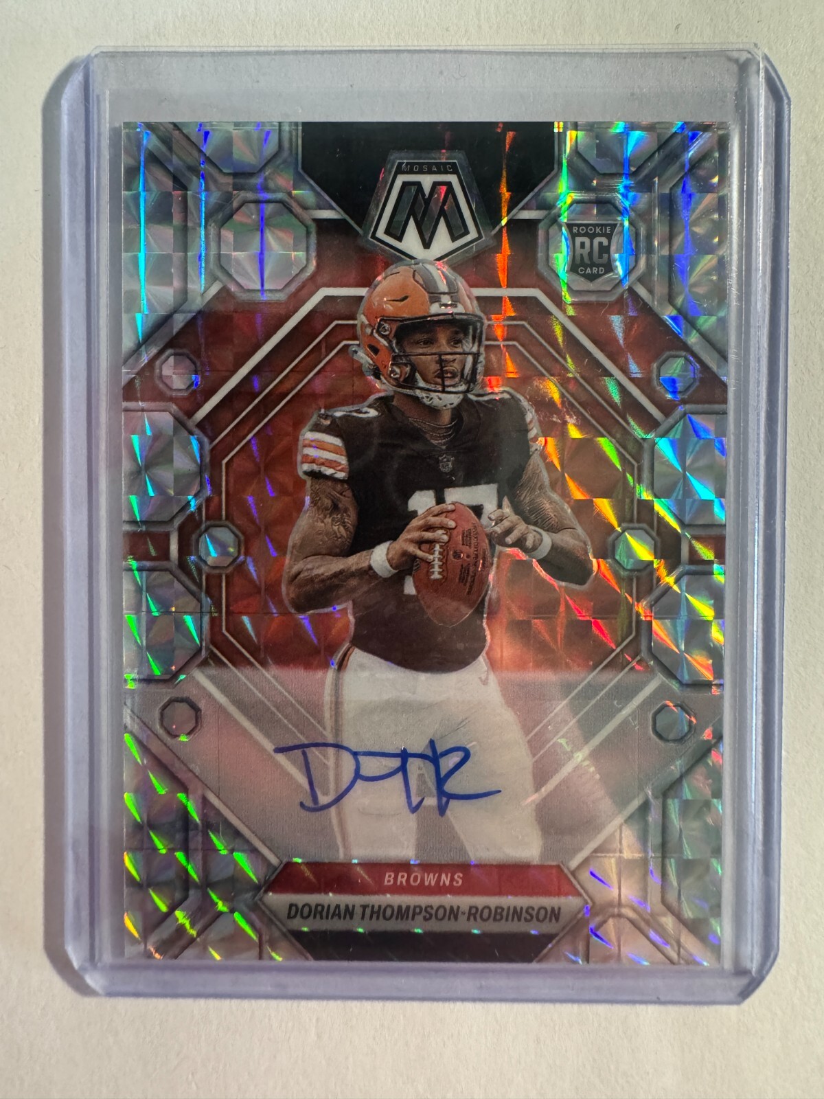 K218,127 - 2023 Panini Mosaic Rookie Auto Mosaic #316 Dorian Thompson-Robinson