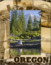 Oregon Laser Engraved Wood Picture Frame Portrait (5 x 7) 