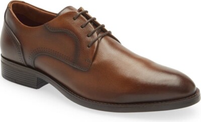 Johnston & Murphy Men's Hawthorn Plain Toe Derby Oxford Tan Brown Size 9.5 M