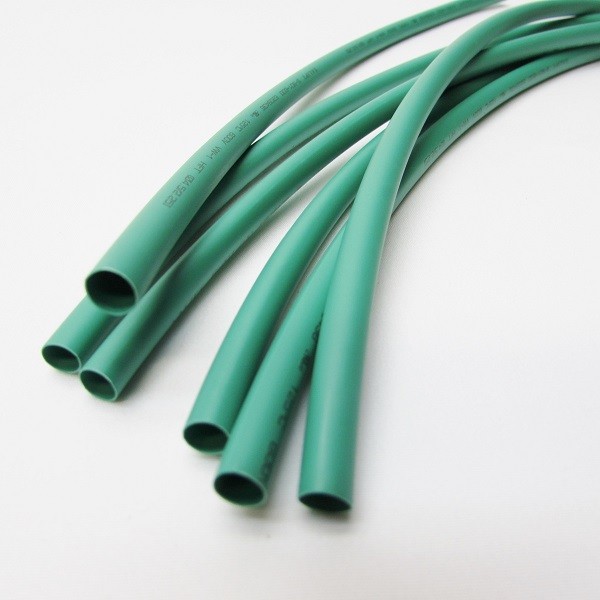 1/4" ID Green Heat Shrink Tube 21 ratio 0.25" (14x9" = 10 ft) inch
