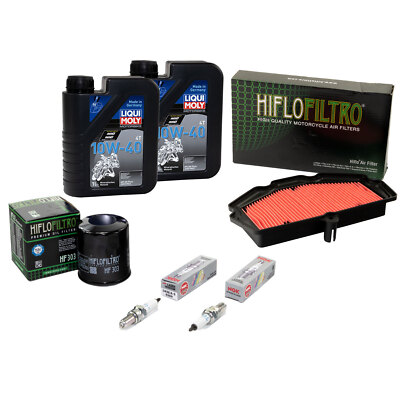 Set für Kawasaki KLE 650 Z650 Vulcan Wartung Öl 2L Luftfilter Ölfilter Zündkerze