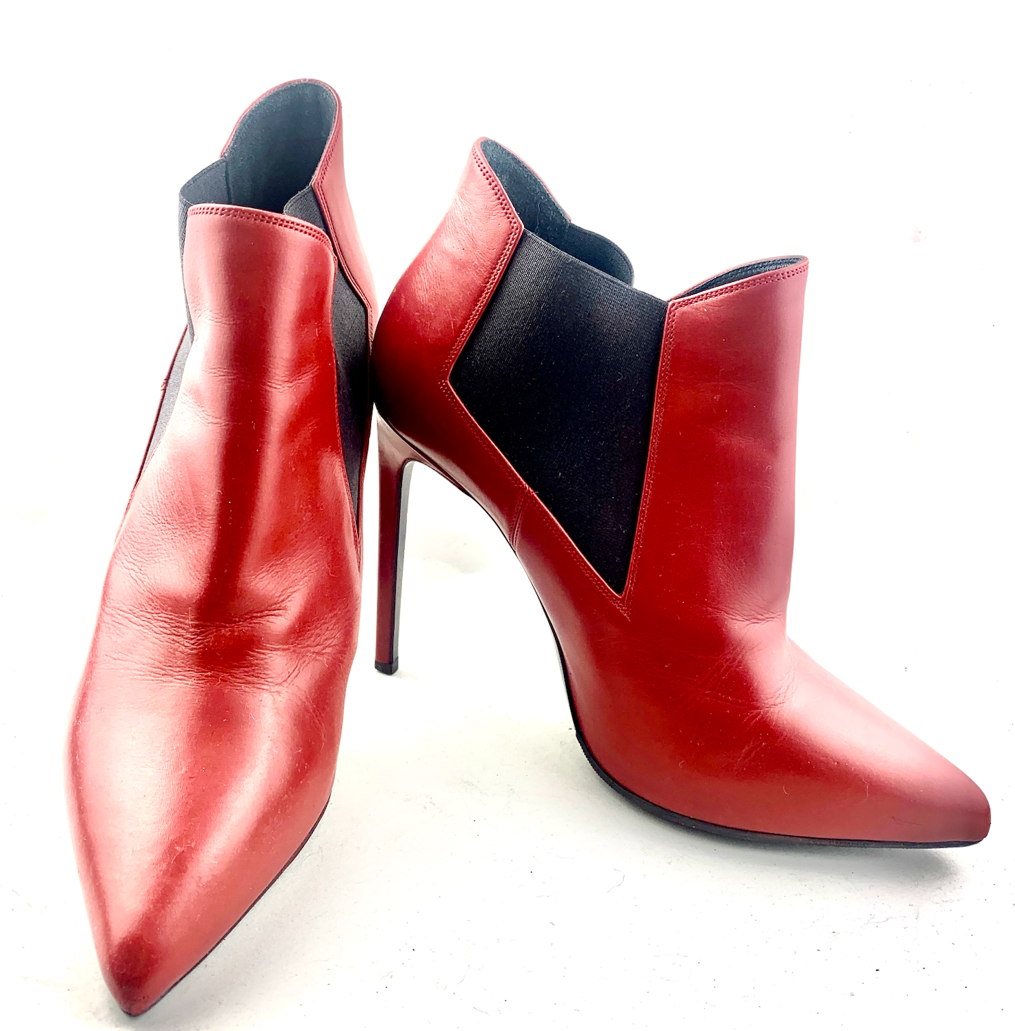 Stivaletti YSL taglia 10 US RED YVES SAINT LAURENT mai indossati