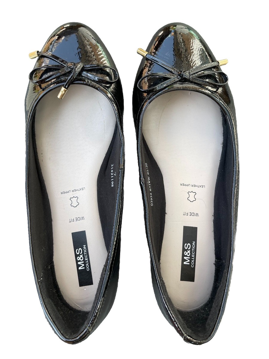 M&s Wide Fit Ballet Pumps M&S Collection Wide Fit Leather