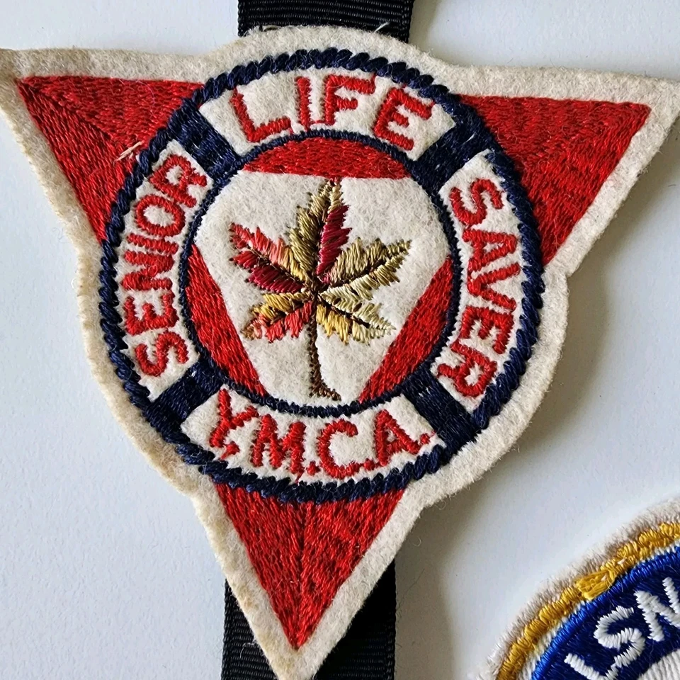 Vintage YMCA Patch Lot 1955 - 60 Swimmer Life Saving Iron On Embroidery Canada - Image 3 of 4