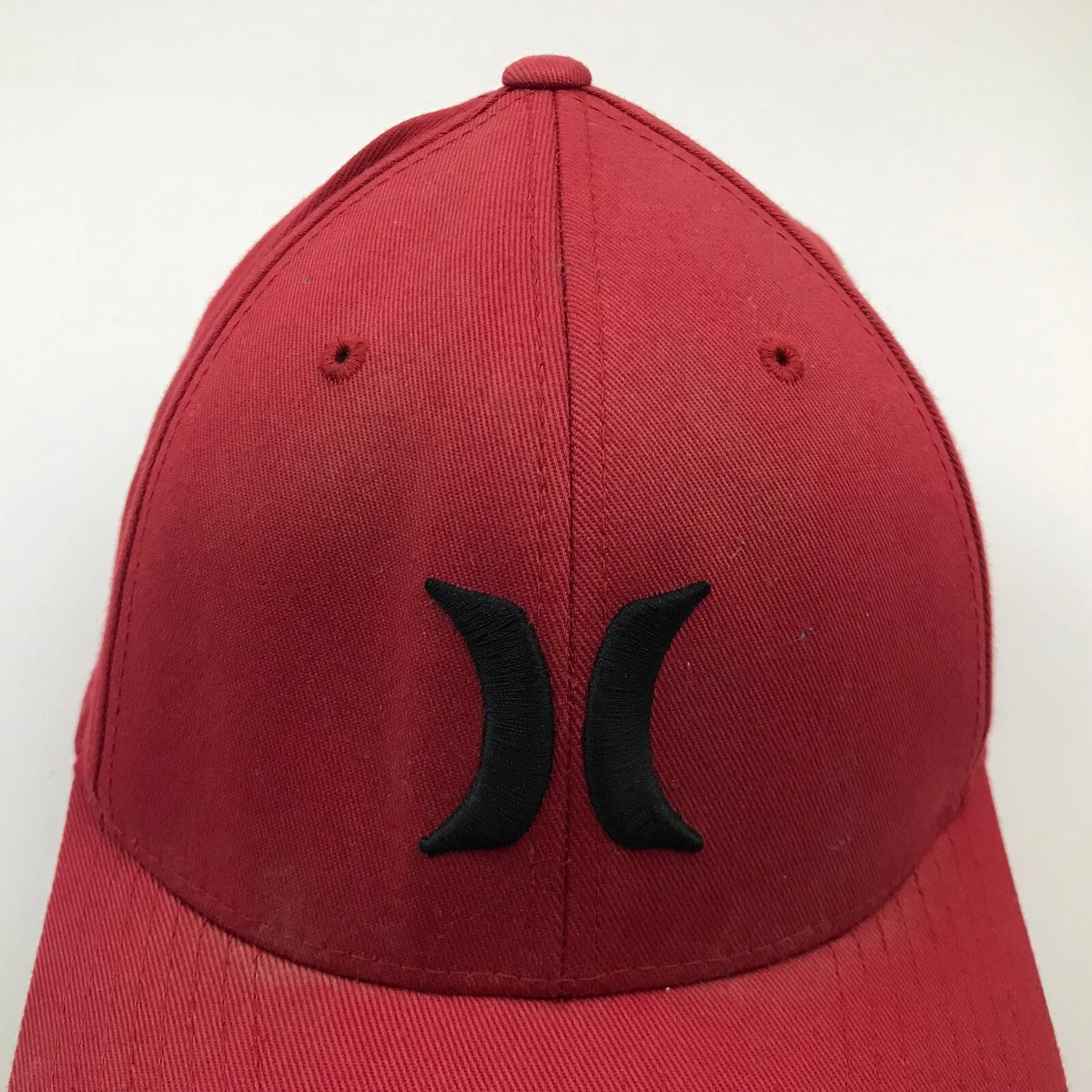 Hurley Hat Cap Stretch Fit Red Black FlexFit Adult Mens Embroidered Flex Fit  Men | eBay