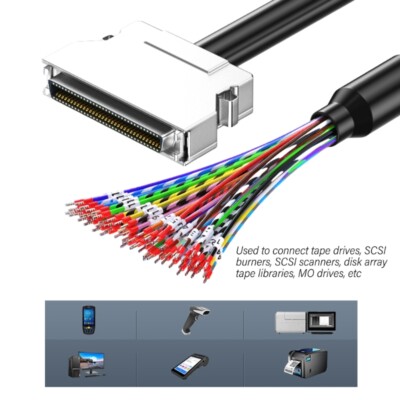 SCSI Connection Servo Cable Terminal CN14P CN20P CN26P CN36P CN50P CN68P Secure