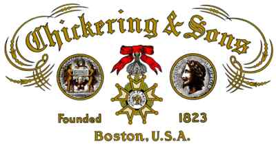 Chickering, #501260 - Multi Color Authentic Chickering Piano Soundboard Decal