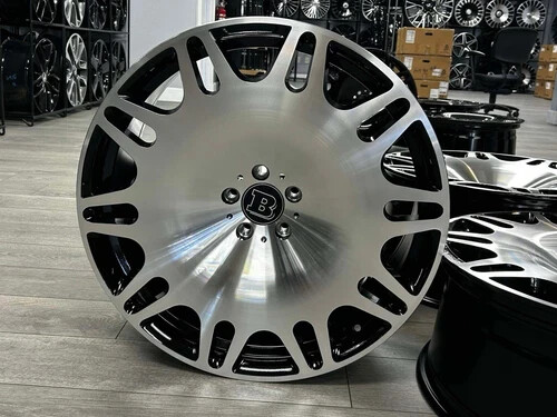22x10 BRABUS WHEELS BLACK MACHINE RIMS 5x130 G WAGON G500 G550 G55 G63 FULL SET