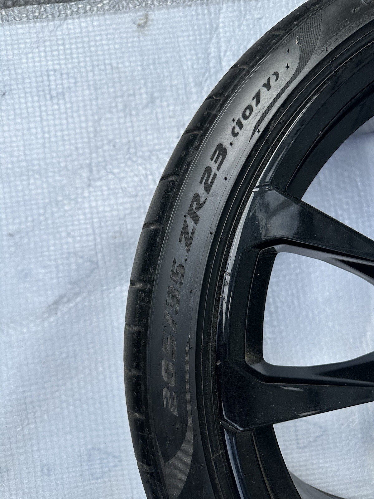 OEM 23" LAMBORGHINI URUS RIMS WHEELS TIRES GENUINE SET OF 4 BLACK RIMS TPMS