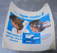 Vintage INSTRUCTION MANUAL Sears Super Combo II Styler Dryer Curling Iron Combo