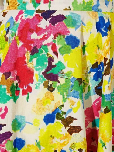 COLLECTION WEEKEND BY JOHN LEWIS PAINTERLY FLORAL FULL SKIRT UK SZ 8 BNWT RRP - Picture 4 of 4