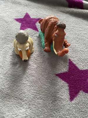 2x Figuren ice Age McDonald s und Burger King scrat manni 