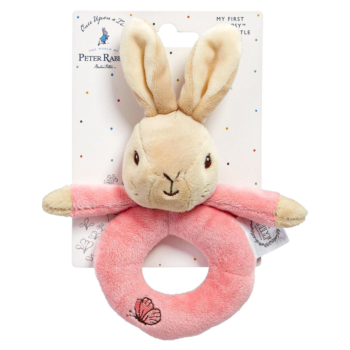 FLOPSY RING RATTLES PETER RABBIT PLUSH BEATRIX POTTER BUNNY RATTLE FOR
