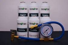 R-600a Refrigerant Inverted Piercing 6 oz Case/6, Brass Gauge