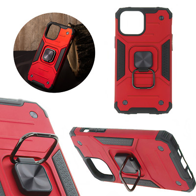 FÜR XIAOMI REDMI NOTE 9 PRO MAX - NITRO Magnet Ring Case Hülle Tasche Handy ROT