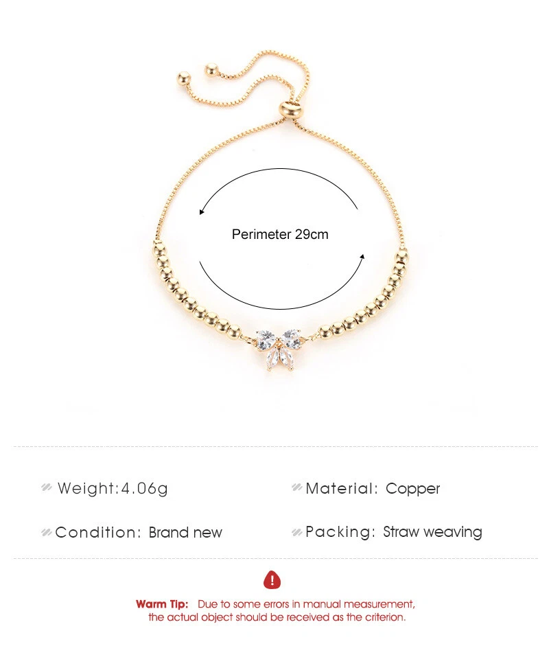 Pulsera de amor brillante de mariposa de regalo chapada en plata 925 cristal brillante Foto 3 de 3