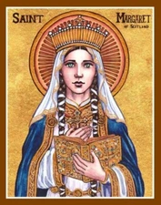 SAINT MARGARET of SCOTLAND  8"x10" USA PREMIUN ULTRA SATIN CATHOLIC PRINT
