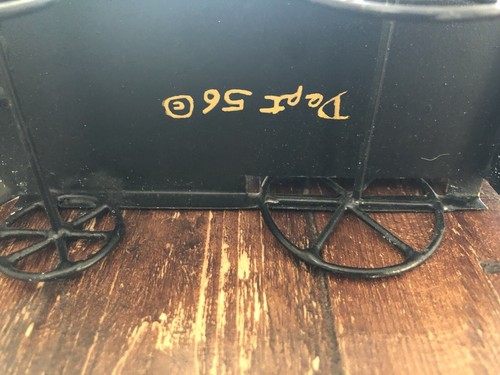 VINTAGE DEPT 56 'TOYS IN THE ATTIC' TIN HAND PAINTED SANTA IN TRAIN-flaw - Picture 4 of 7