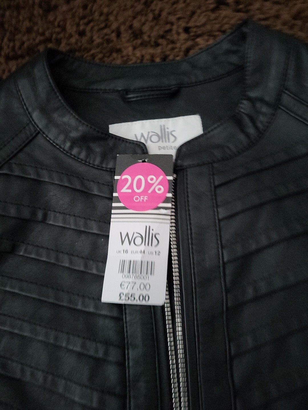 ladies faux leather jacket size 16 From Wallis New With Tag Colour