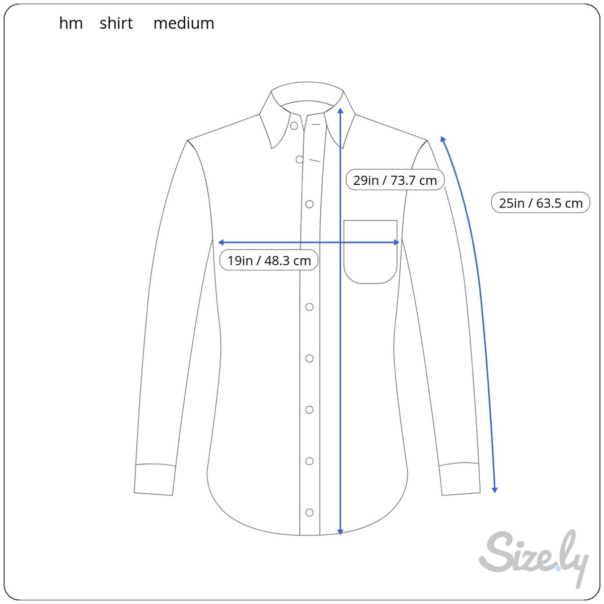 H M Black Button Down Dress Shirt Men Size M Slim Fit Cotton Blend