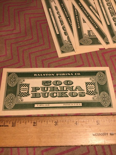 Advertising Fake Play Money Ralston Purina X 10 - Picture 3 of 7
