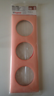 LEGRAND Plaque de finition 2 postes entraxe 71mm Céliane rose mirabelle