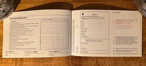 1989 Ferrari Owners Warranty & Service Booklet | (565/89) | 8-Cyl | BLANK, N.O.S - Picture 4 of 9