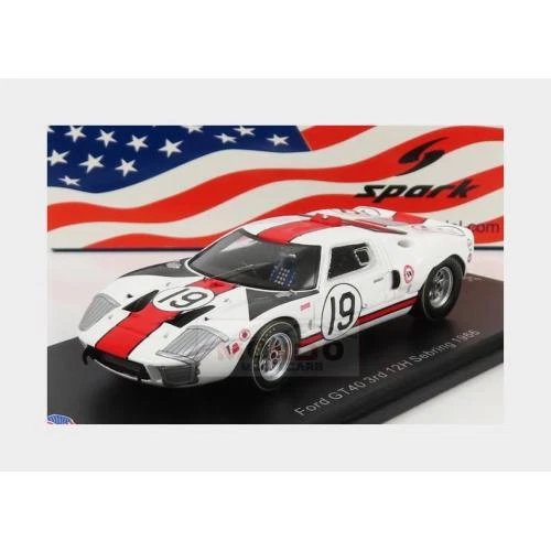 Ford USA GT40 MKIV 1:43 CHISPA 7,0 L V8 #19 12 H Sebring 1966 Scott Revson US251 MM Foto 2 de 2