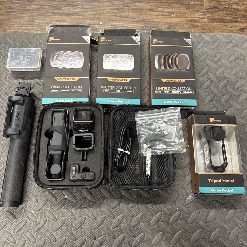 DJI Osmo Pocket 1 Handheld 3-Axis Gimbal Ultimate Bundle! Polarpro filters Wi-Fi