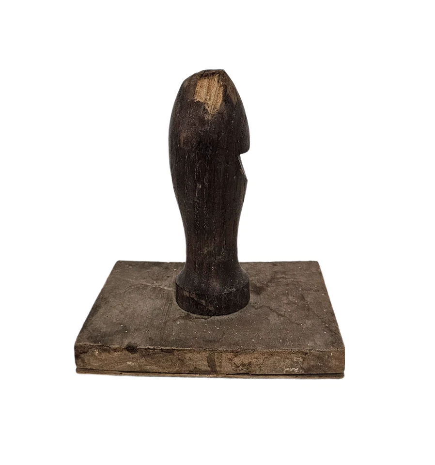 Vintage Primitive Wood Press, Book Binding, Block Printing Stamper - Image 3 of 4