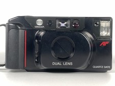 Minolta MAC-Dual Quartz Date AF 35mm Film Camera Tested Working w/ Strap