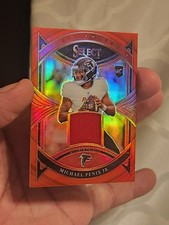 2024 Panini Select  Michael Penix Jr. - Red Prizm Rookie Patch Card #RS-MPJ