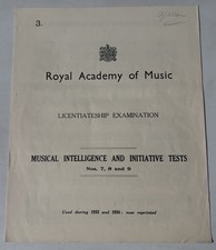 Royal Academy of Music - Esame di licenza - Test di intelligenza musicale