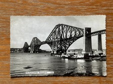 Vintage Forth Railway Bridge Queensferry Postcard Ferries St Albans RPPC Scotlan