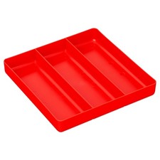 Ernst Mfg Tool Garage Organizer Tray Red 3-compartments - Made In The Usa