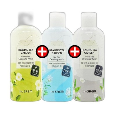 K-Beauty the SAEM Healing Tea Garden Cleansing Water 1+1+1 Set 3 Types