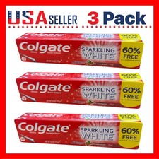 Colgate Sparkling White CinnaMint x [3 Pack] Gel Toothpaste 4.0 oz. Anticavity 0.83 per gallon