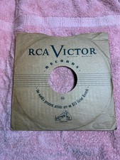 S69 - RCA VICTOR Record Sleeve Only 78 Rpm 10 Inch USA 1946 BLACK LINES AS IS 