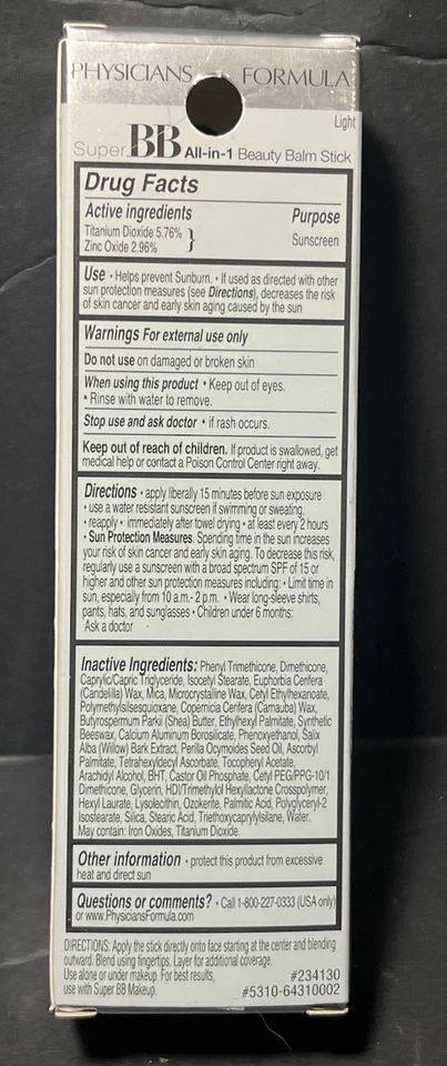 Physicians Formula Super BB All-in-1 Jumbo Beauty Balm Stick SPF 30 Light 6431 - Image 2 of 4