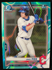 2021 Bowman Chrome Draft JAKE FOX 1st Rookie AQUA LAVA REFRACTOR #/199 RC SP