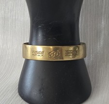 Tuareg Etched Brass Bracelet Handmade African Tribal Bangle Ethnic Cuff Vintage